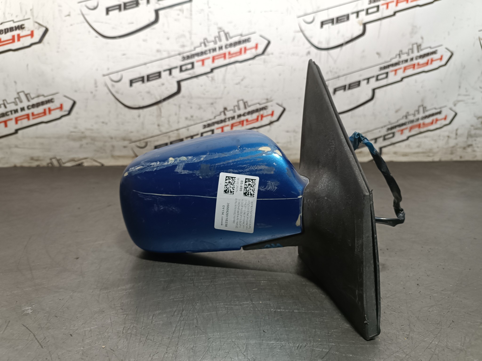 ЗЕРКАЛО TOYOTA PLATZ VITZ ПРАВОЕ 8791052101B0 синий DY134