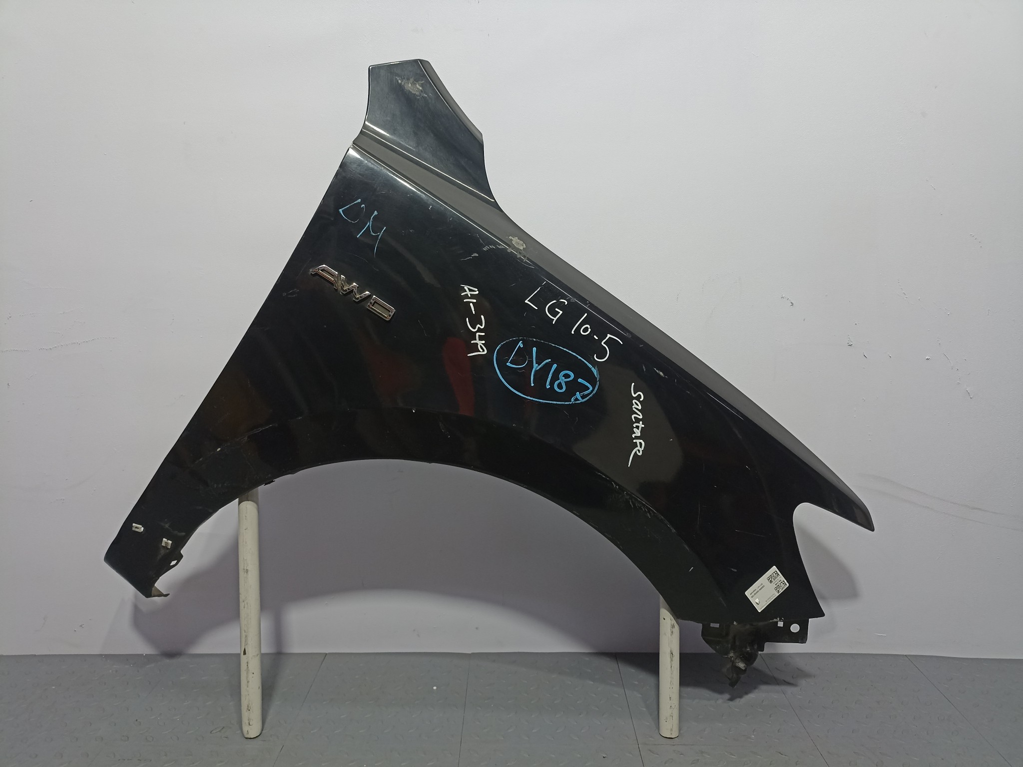КРЫЛО HYUNDAI SANTA FE 663202W000 ПЕРЕДНЕЕ ПРАВОЕ черный DY187