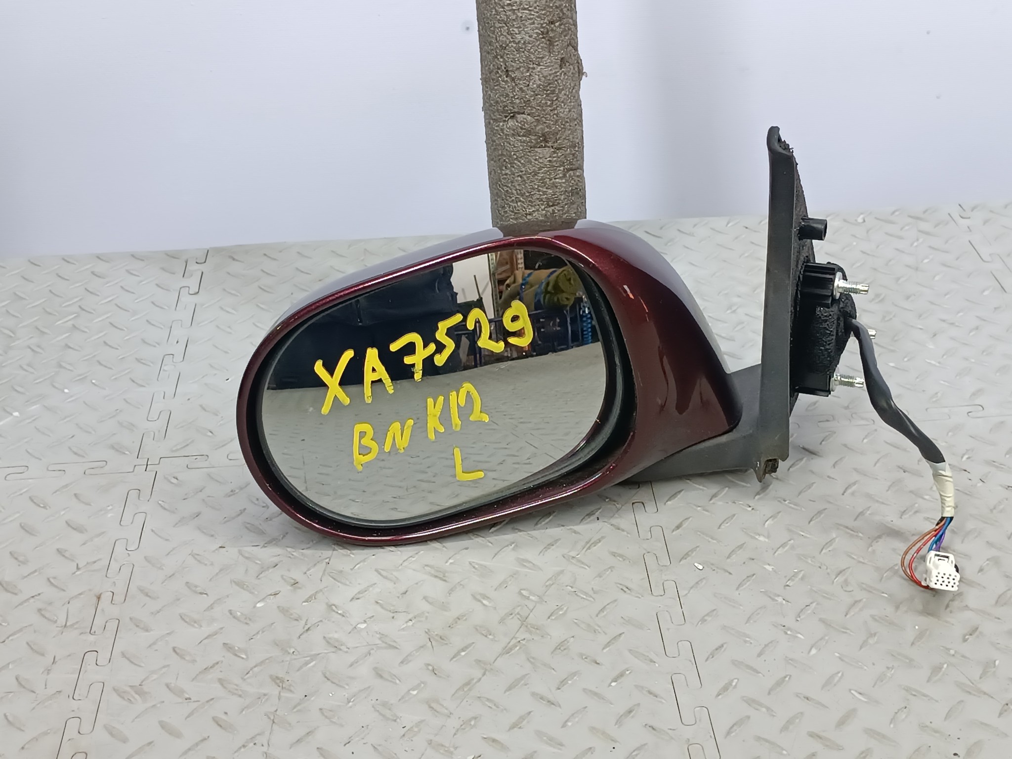ЗЕРКАЛО NISSAN MARCH MICRA ЛЕВОЕ 96302CT47C  бордовый, NAB XA7529