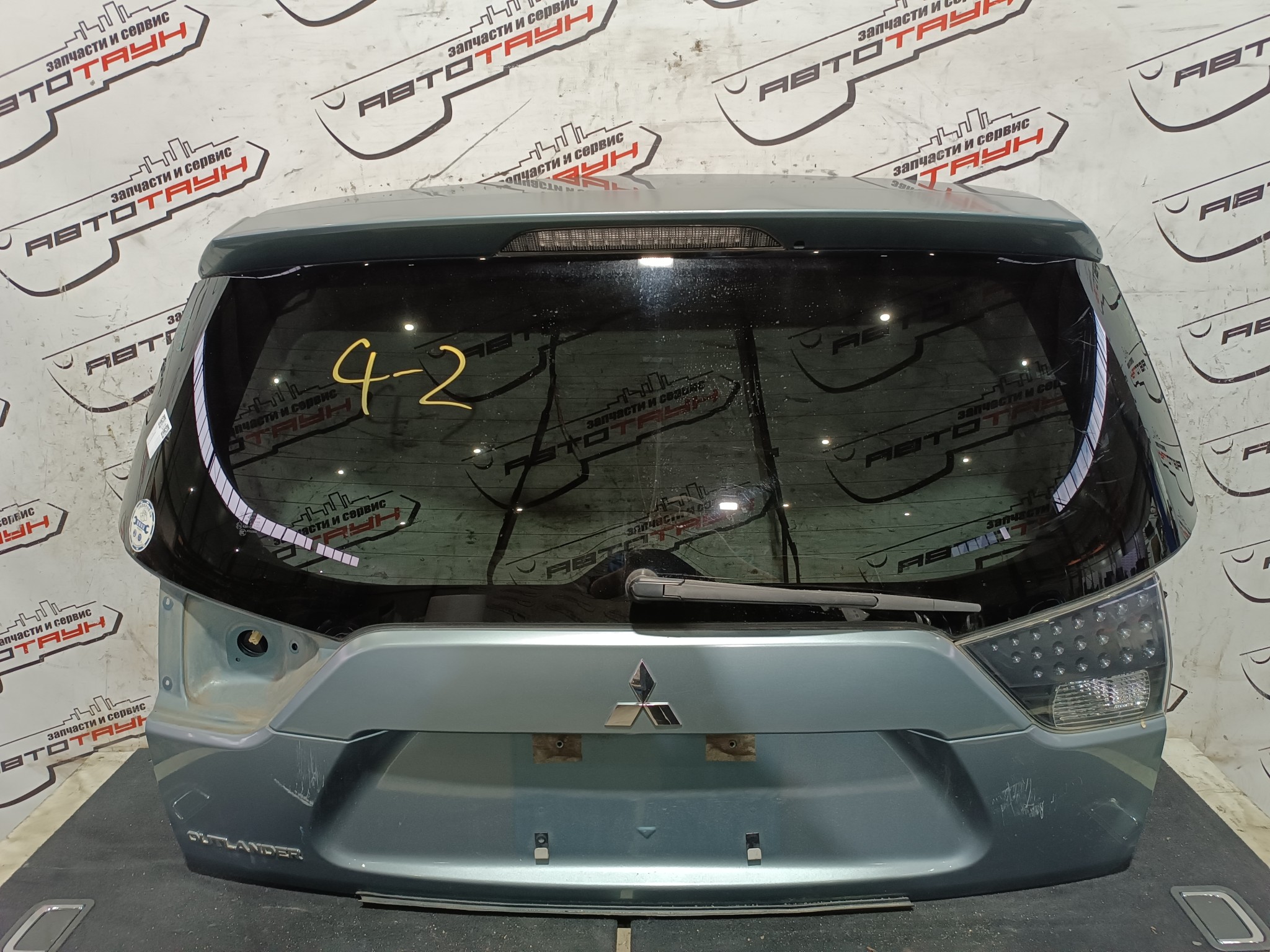 ДВЕРЬ ЗАДНЯЯ MITSUBISHI OUTLANDER 5801A301 ВЕРХНЯЯ серо-зеленый, A86 KE544